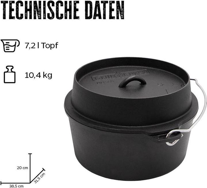 Actual product image Grillfürst Dutch Oven 7,5 flat