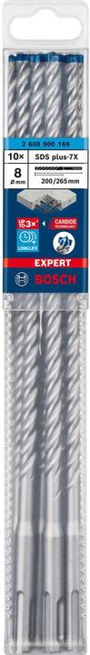 Image du produit Bosch Professional Zubehör EXPERT SDS plus-7X 2608900169 Foret marteau 10 pièces 8.00mm Longueur totale 265mm SDS- (8 millimètres)