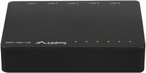 Immagine prodotto Lanberg Interruttore di rete DSP2-1005-12V Gigabit Ethernet non gestito (10/100/1000) (5 Porti)