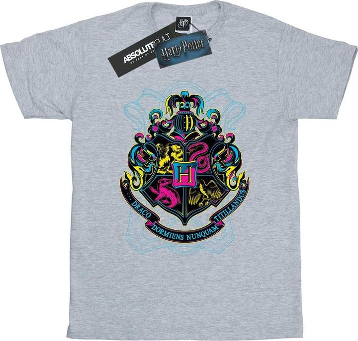 Immagine prodotto Neon Hogwarts Crest Maglietta Ragazzi (128)