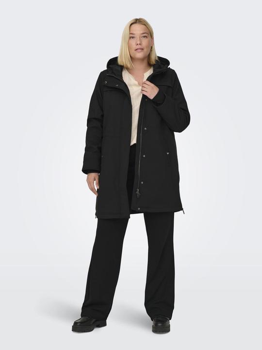 Actual product image Only Hood Ribbed cuffs Coat Long parka (44)