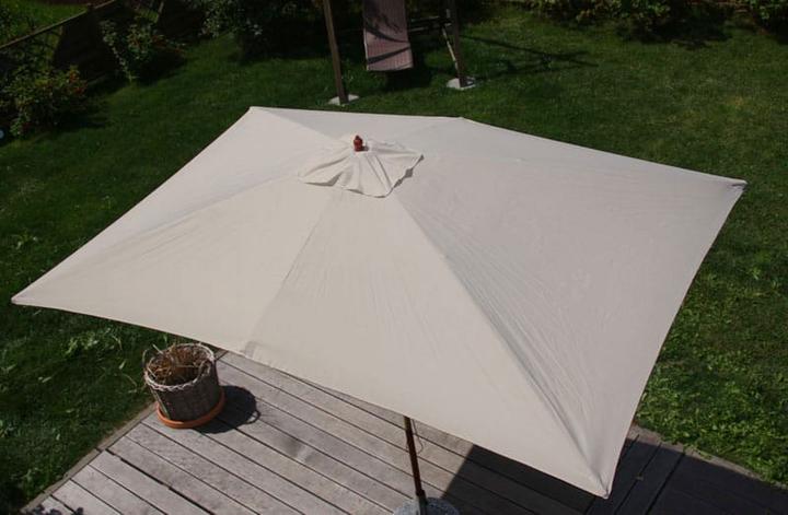 Image du produit Swisshandel24 Parasol, Parasol de marché, 3x4m polyester/bois 6kg - crème (4 m)