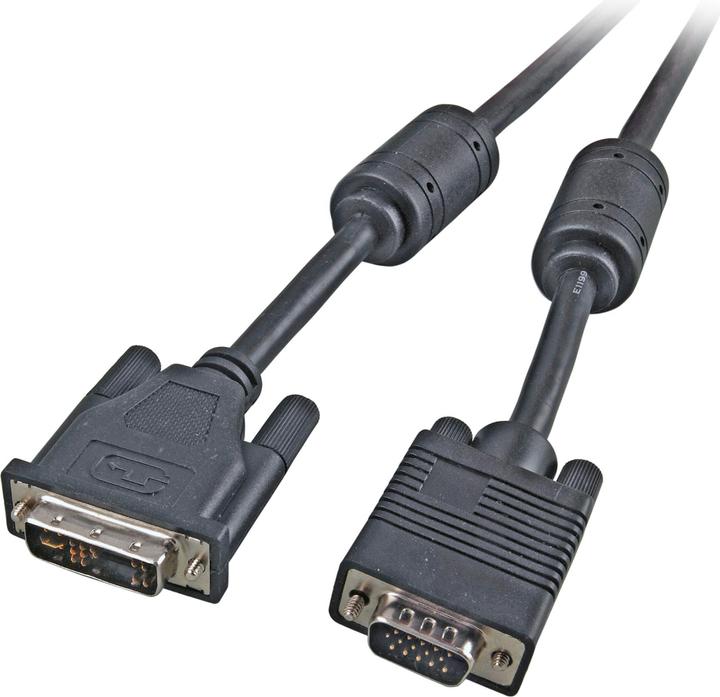 EFB Elektronik DVI/VGA Monitorkabel DVI12+5/HDSUB15 Stecker, 2m Kabel für Digital Visual Interface Molex-kompatibel (2 m, DVI)