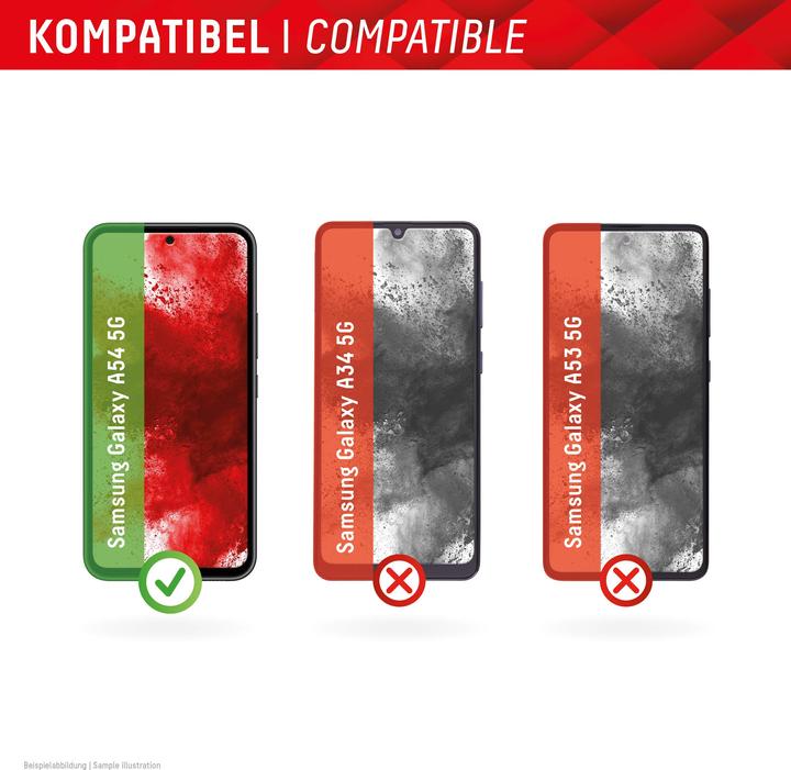 Produktbild Displex Real Glass, 2D Panzerglas + Handyhülle (1 Stück, Samsung Galaxy A54 5G)