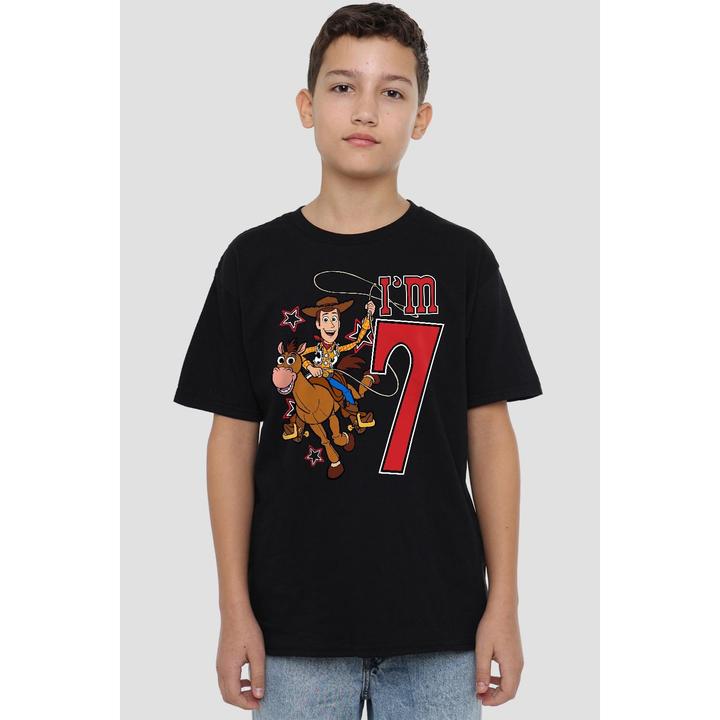 Actual product image Toy Story Childrens/Kids I'm 7 Woody Birthday T-Shirt (128)