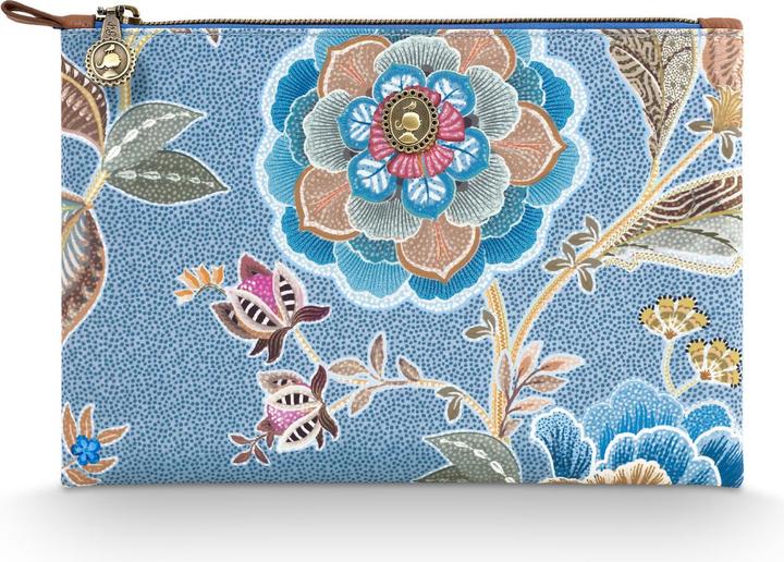 PIP Studio Charly Kosmetiktasche flach medium Matata blau 24x1x15.5cm