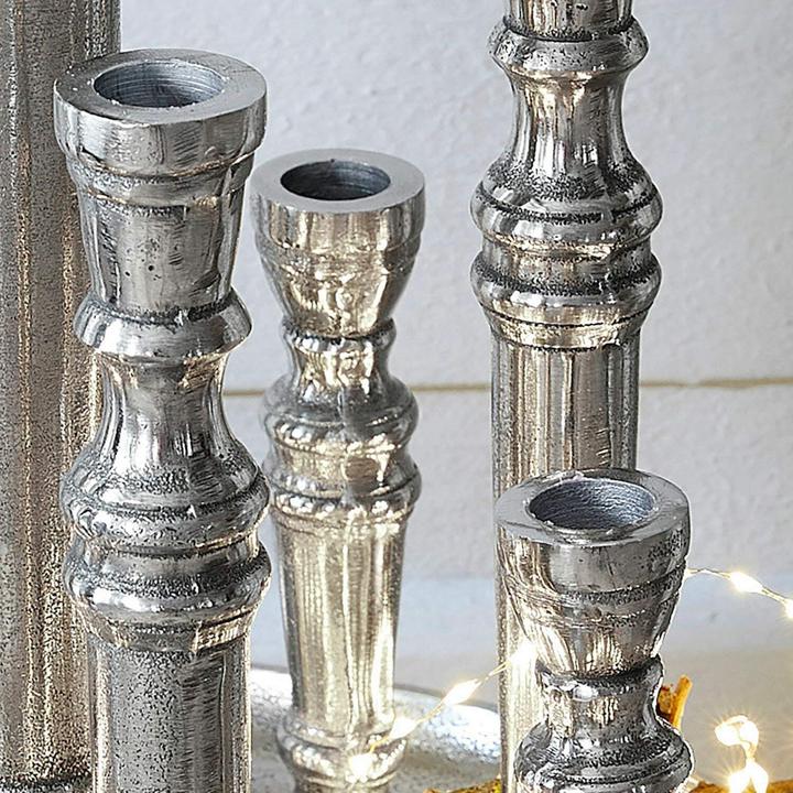 Image du produit Loberon Bougeoir Calcot argent antique (42 x 38 cm)