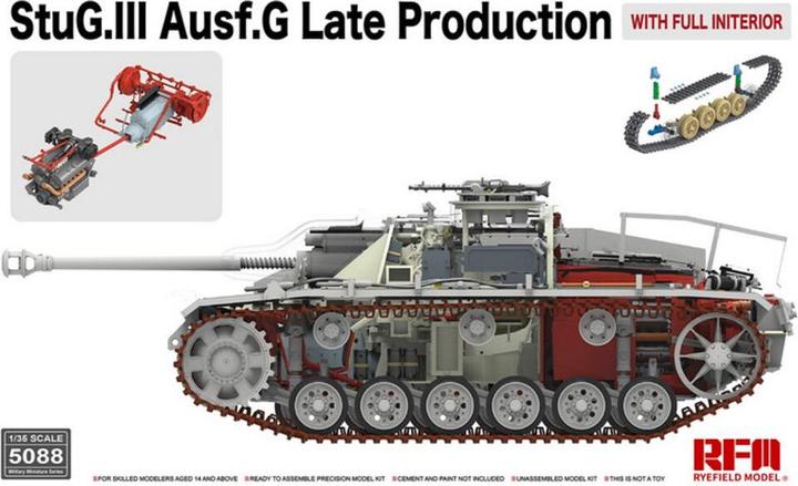Actual product image Rye Field Model StuG.III Ausf.G Late Production with full interior