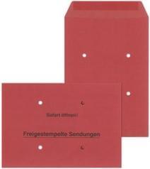 Produktbild Mailmedia Versandtasche "Freigestempelte Sendungen", B4, rot (250 x)