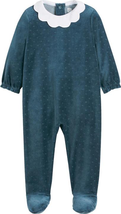 Produktbild La Redoute Collections Samtstrampler mit Blumenkragen (86)