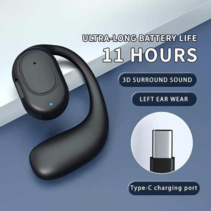 Immagine prodotto PhoneLook Ecouteur 1pcs sans fil à conduction osseuse Oreillette suspendue pour sport + course à pied + pilote (30 h)