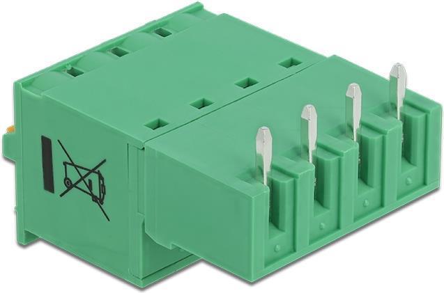 Actual product image Delock Terminal block set for board 4 pin 5.08 mm pitch horizontal
