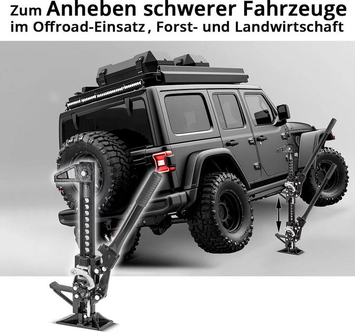 Actual product image Stahlwerk Rack and pinion jack 20" 3t 33cm Farm Jack stick winch Offroad jack