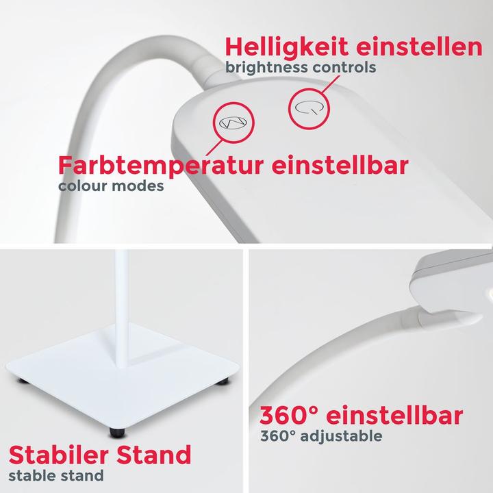 Produktbild B.K.Licht CCT LED Stehleuchte, matt-weiss, 1xLED-Platine/6,5W (600 lm)