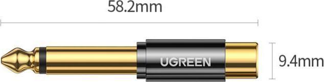 Produktbild Ugreen 6.35 mm Klinken Stecker auf RCA Cinch Buchse Adapter (Klinkenadapter)