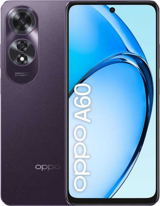Produktbild OPPO A60 (256 GB, Midnight Purple, 6.67", Dual SIM, 50 Mpx, 4G)
