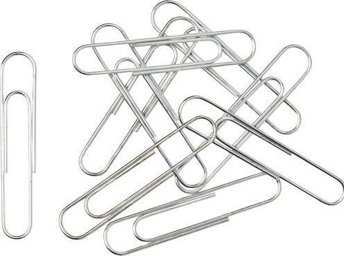 Produktbild Office Depot Büroklammern Rund 50 mm Silber Metall Zink 1000 Stück (1000 x)