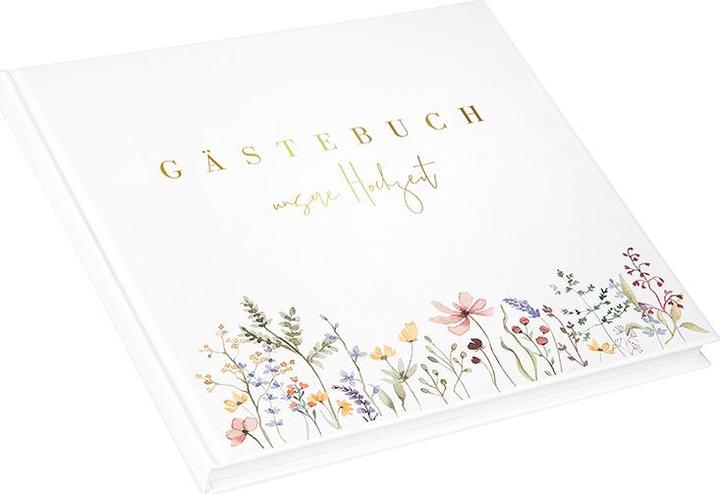Image du produit Goldbuch Gästebuch Hochzeit Blütenliebe weiss (20 x 24.5 cm)