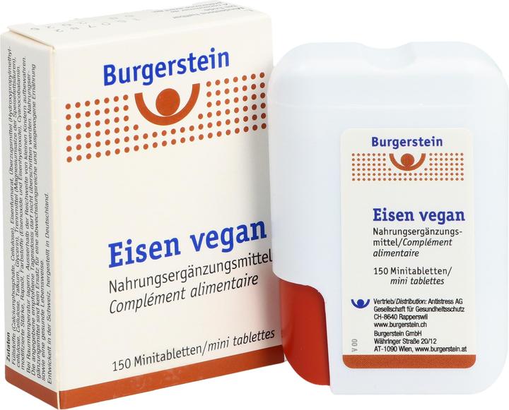 Immagine prodotto Burgerstein Ferro vegano (150 Pezzo/i, Pillole, 115 g)