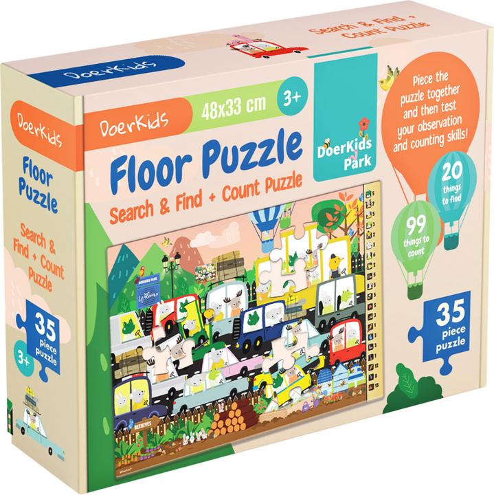 Immagine prodotto DoerKids Cerca Trova e conta il puzzle del parcheggio (35 pezzi)