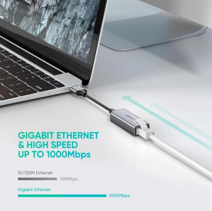 Immagine prodotto Ugreen Adattatore Ethernet (USB, RJ45 Gigabit Ethernet (1x))