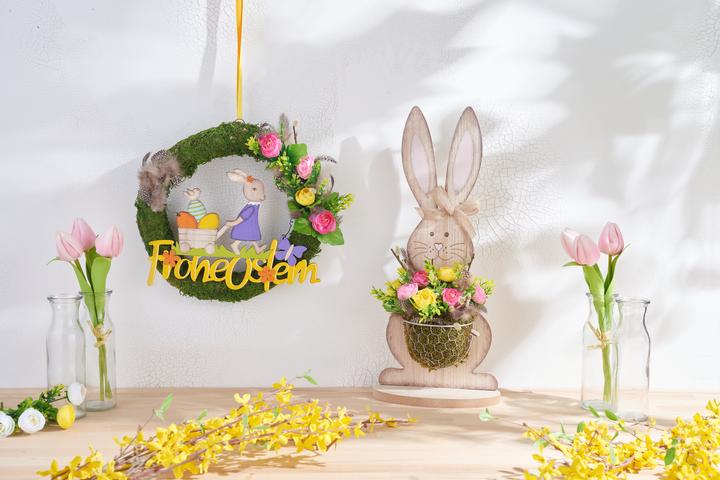 Produktbild VBS Holz-Hänger "Frohe Ostern", 5-tlg. (5 x, 29 x 21 cm)