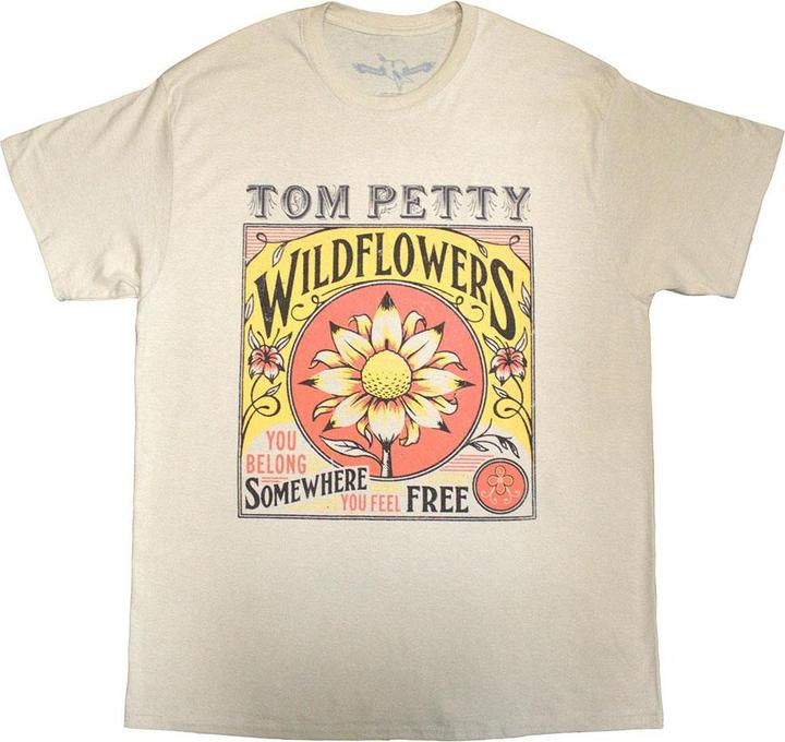 Actual product image Tom Petty & The Heartbreakers Unisex Adult Wildflowers T-Shirt (XXL)