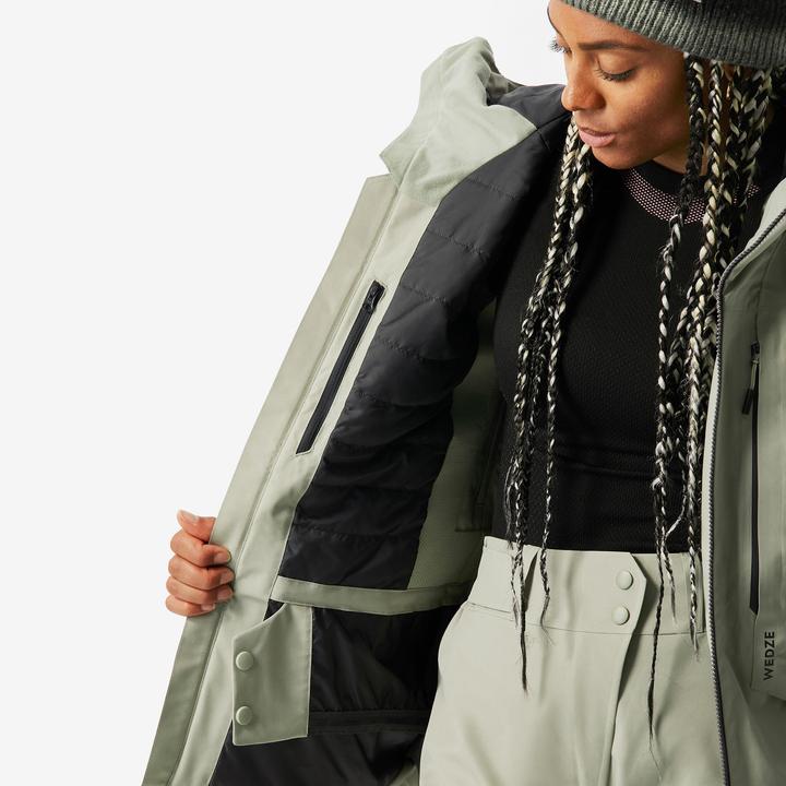 Image du produit Wedze Veste de ski femme polyvalente et chaude - FR100 vert sauge (L)
