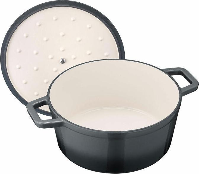 Produktbild Berndes Bräter Cocotte B.IRON Gusseisen rund 24 cm 3,75 Liter schwarz INDUKTION (24 cm, Bräter + Schmortopf, Gusseisen)
