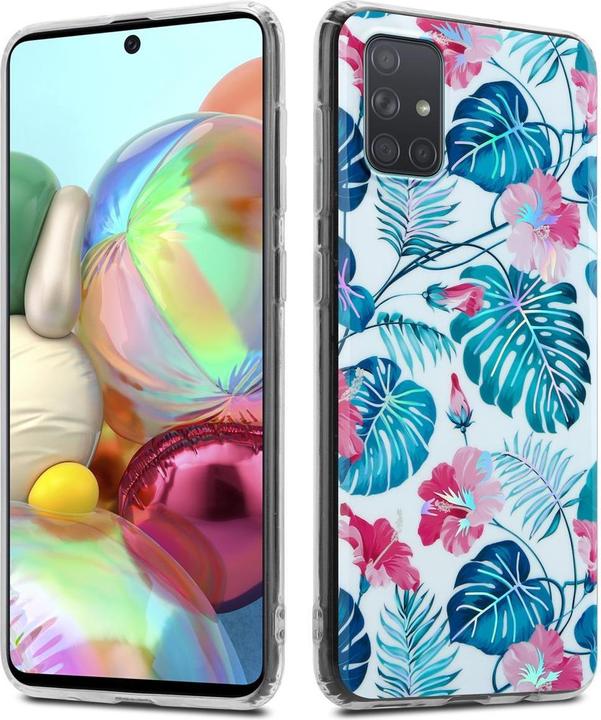 Produktbild Cadorabo IMD TPU Bunte Blumen & Blätter Cover (Samsung Galaxy A71)