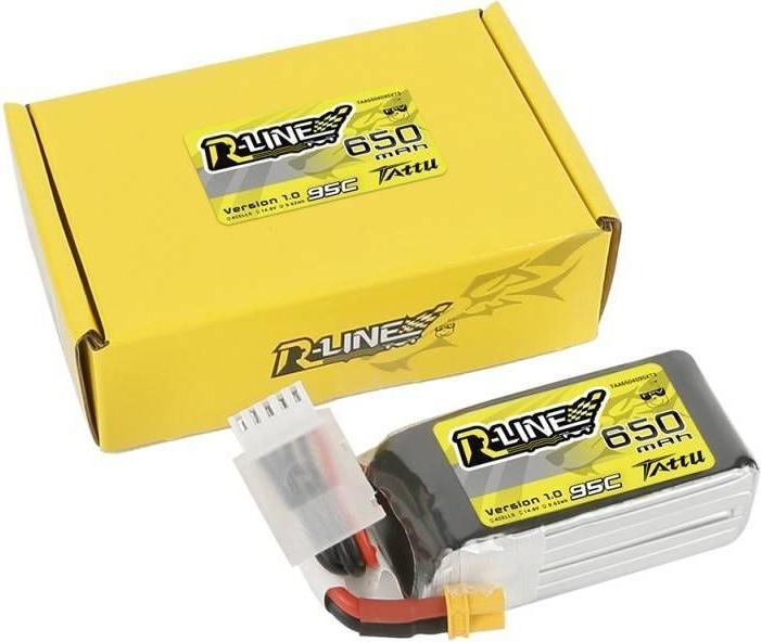 Image du produit Tattu Modèle de batterie (LiPo) 14,8 V 650 mAh Nombre d'éléments : 4 95 C Softcase XT30 (14.80 V, 650 mAh)