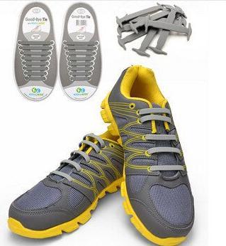 Image du produit Hermex 12 Lazy Shoelace Lacets élastiques Sneaker Course Sportive GRIS