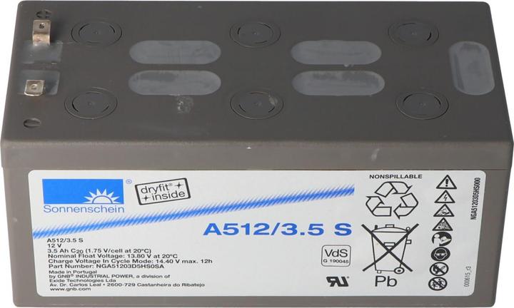 Actual product image Tadiran Battery Dryfit A512/3.5S, VdS No. G190045 (12 V, 3.50 Ah)