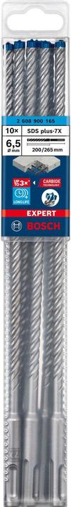 Immagine prodotto Bosch Professional Zubehör Trapano a percussione Expert SDS plus-7X, 6,5 x 200 x 265 mm, 10 pezzi. (6,5 millimetri)