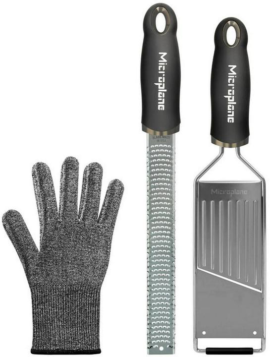 Actual product image Microplane Gourmet Rasp Set with Protective Glove