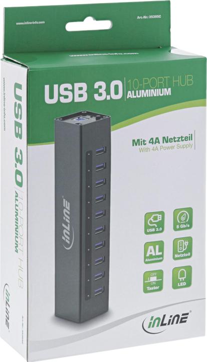 Actual product image InLine USB 3.0 Hub (USB-B, 7 Ports)