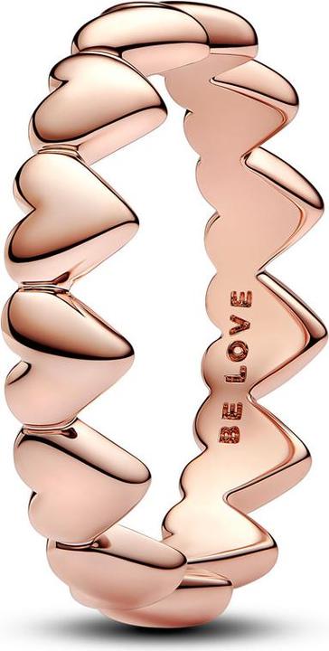 Actual product image Pandora Row of hearts ring (60)
