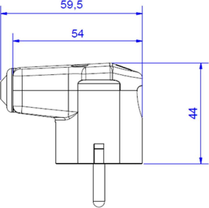 Actual product image Bachmann Protective contact mounting angle plug, white (CEE 7/7)