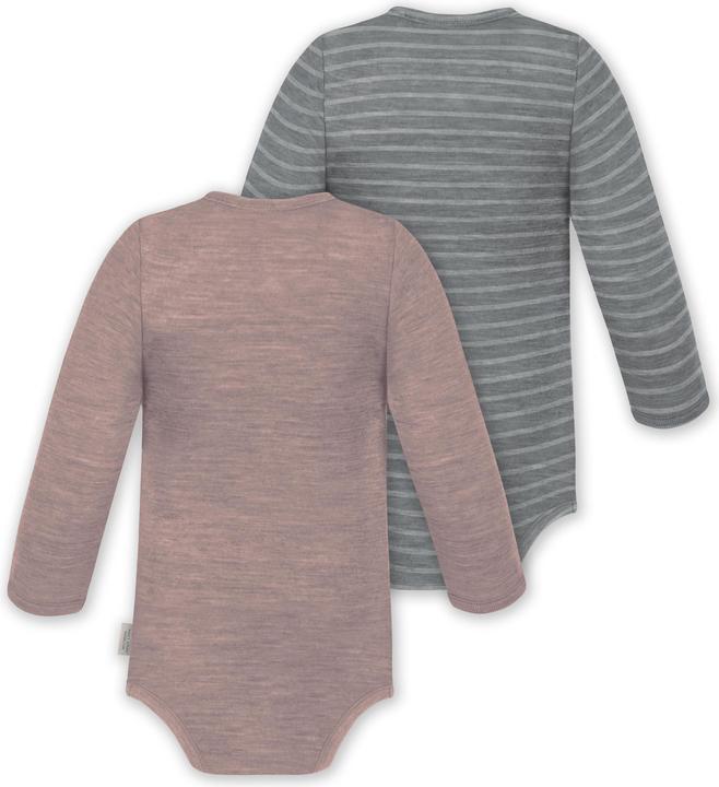 Actual product image Normani 2-pack baby merino bodysuit long sleeve "Auckland" - 9373 (62)
