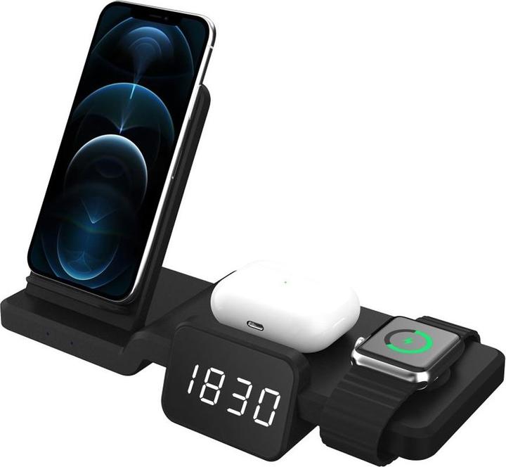 Image du produit Apfelkiste Chargeur Qi Fast Charging Station d'accueil Apple Watch / Smartphone / AirPods (15 W)