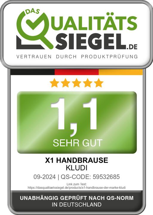Actual product image Kludi X1 shower head (3 Beam types, 15 l/min)