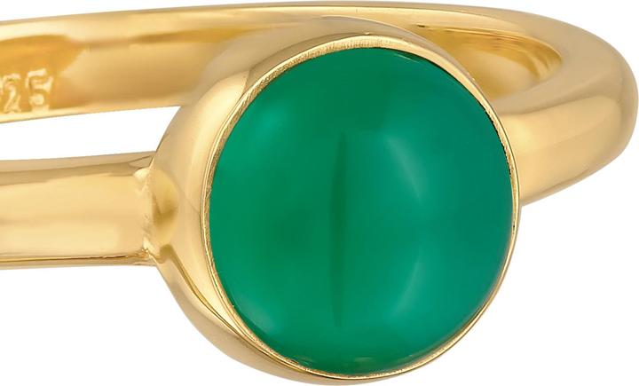 Immagine prodotto Elli Anello PREMIUM agata pietra preziosa solitario argento 925 rodiato (58, 925 Argento)