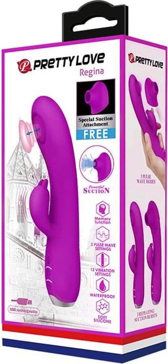 Immagine prodotto Pretty Love Regina Vibe e Wave Funzioni USB Silicone Viola