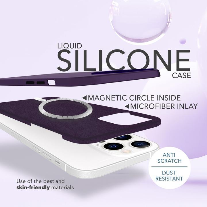 Actual product image Nalia Liquid silicone case with MagSafe function & 2x display protection glass (Apple iPhone 14 Pro)