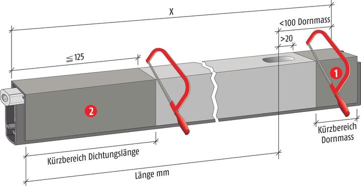 Produktbild Planet Türabschlüsse HS TR 125 Doppelkürzen