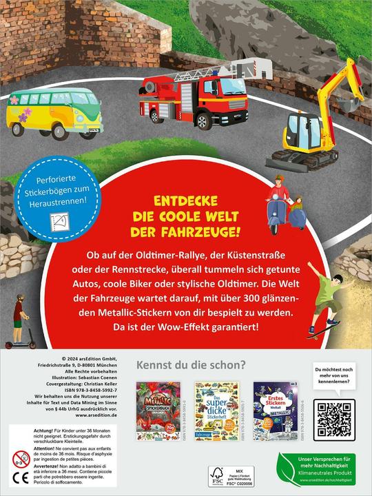 Image du produit Le livre d'autocollants métalliques - Véhicules