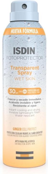 Isdin Fotoprotector Transparent Spray Wet Skin SPF30 Body Protection 250ml (Sonnenspray, SPF 30, 250 ml)