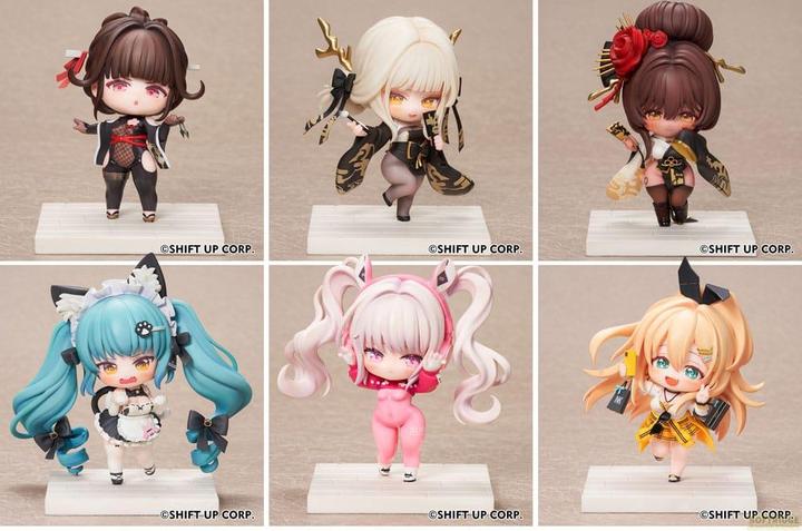 Actual product image Hobby Sakura Goddess of Victory: Nikke SAC Series Mini-Figures 6-Pack Chibi 10 cm