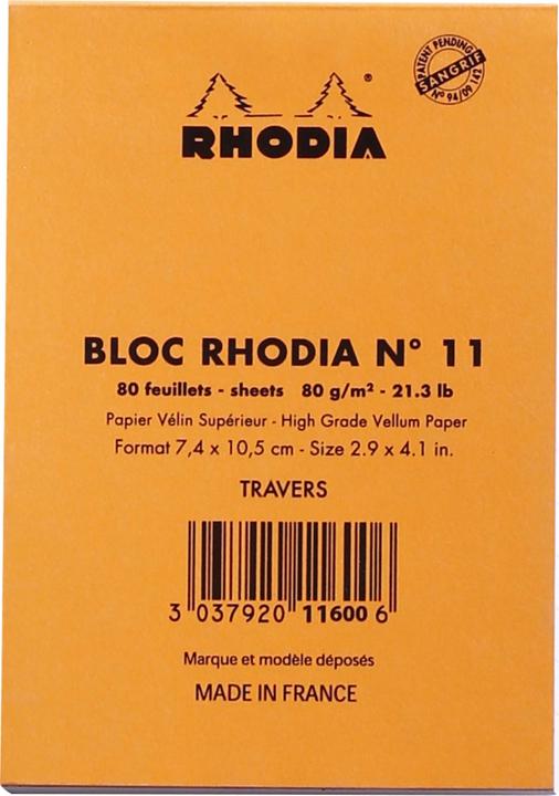 Actual product image Rhodia Basics (A7, Lined, Soft cover)