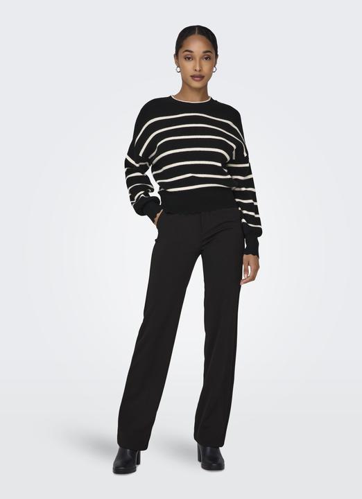 Actual product image Only Round neck balloon sleeve jumper knitted jumper (M)